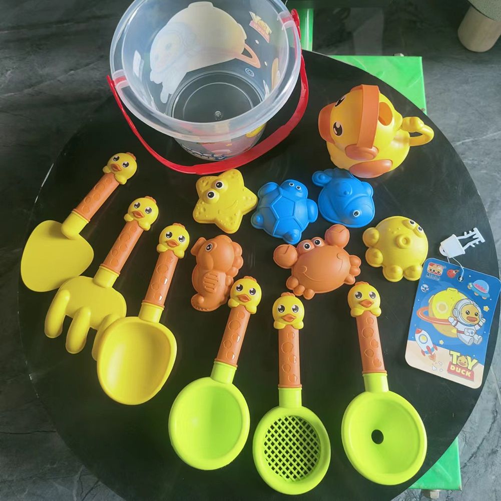 14Pcs  Kids Beach Toy Set Parent-Child Interactive Beach Bucket Toys Kit