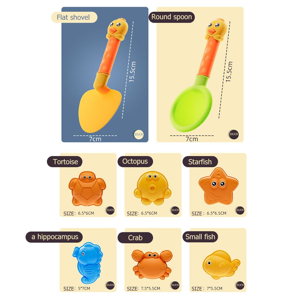 14Pcs  Kids Beach Toy Set Parent-Child Interactive Beach Bucket Toys Kit