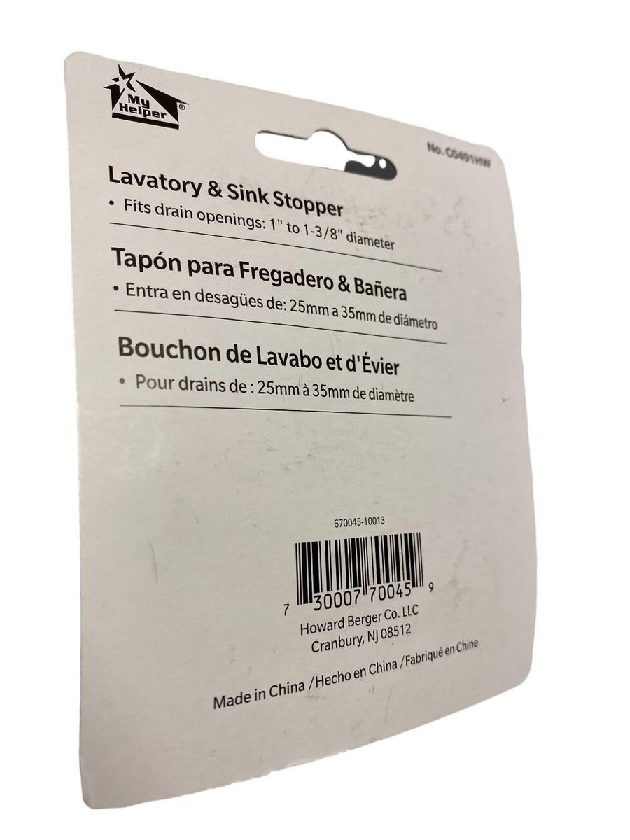 Lavatory And Sink Stopper