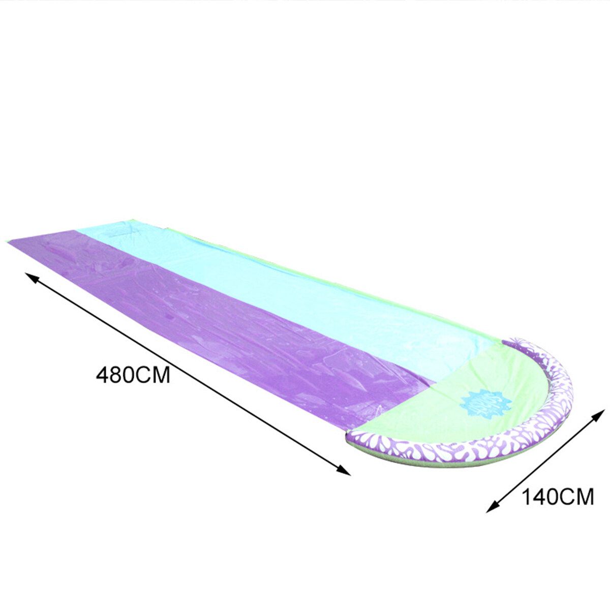 Summer Slip Water Slide Pool 4.8m Water Inflatable Outdoor Children Kids Fun Toy