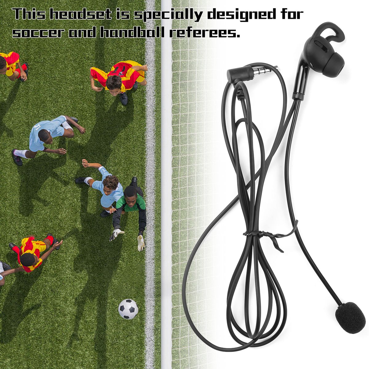 Referee Headset, In-Ear Headphone With Microphone