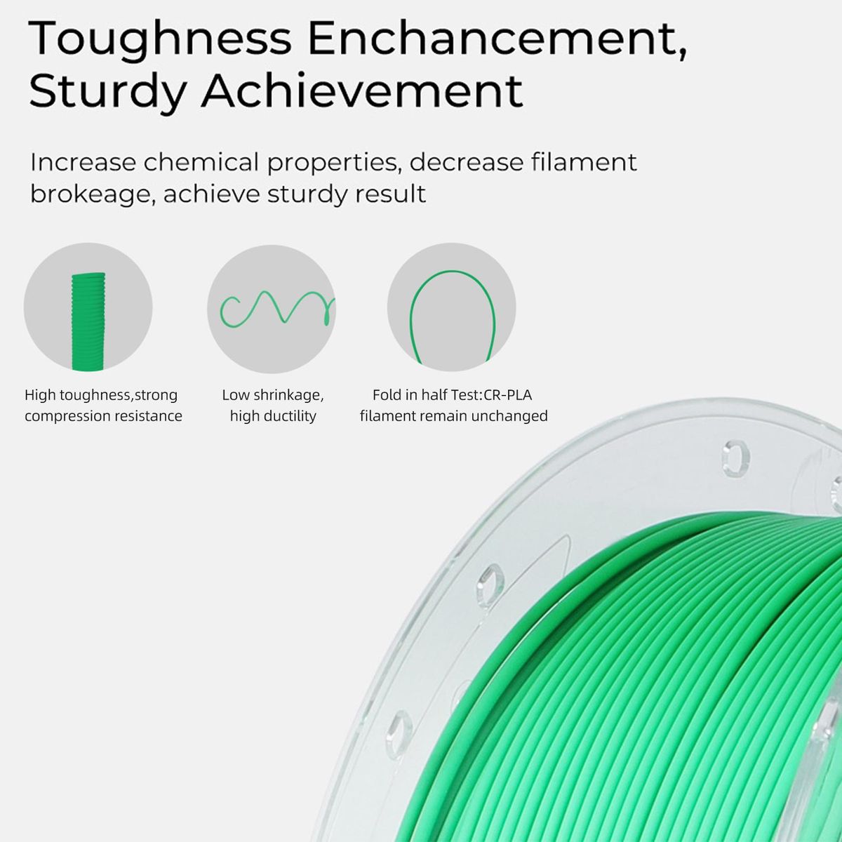 Creality Ender-PLA Filament for Ender Series CR Series All FDM Creality 3D Printer Smooth Flow High Toughness No Warp 1.75mm 1kg/2.2lbs Filament Dimensional Accuracy +/-0.03mm