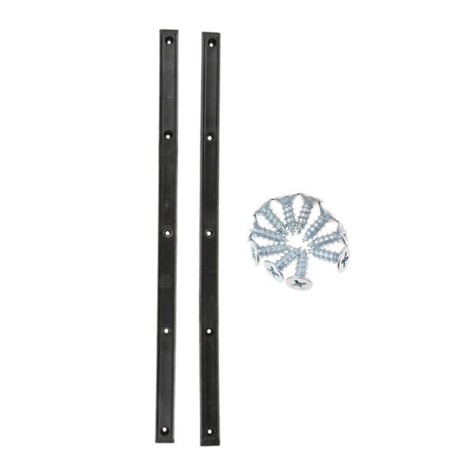 2x Skateboard Longboard Rails Guard Tail Guard Protection Rubber Black