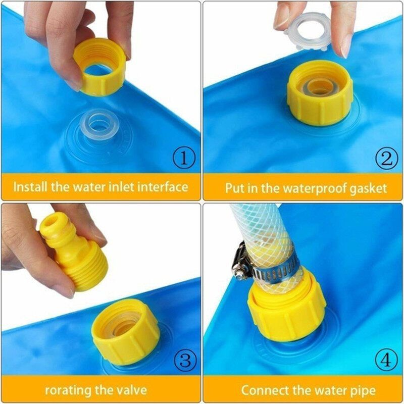 170cm Splash Sprinkler Water Play Mat Pad Inflatable Swimming Pool Spray Round Outdoor Garden For Kid Adult Family,Boys Backyard Summer Family Games