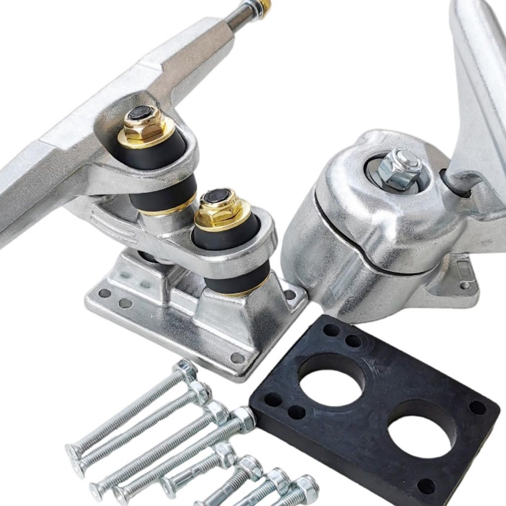 ALUMINUM SKATEBOARD TRUCKS - 6.25INCH SKATE BOARD TRUCKS FOR White