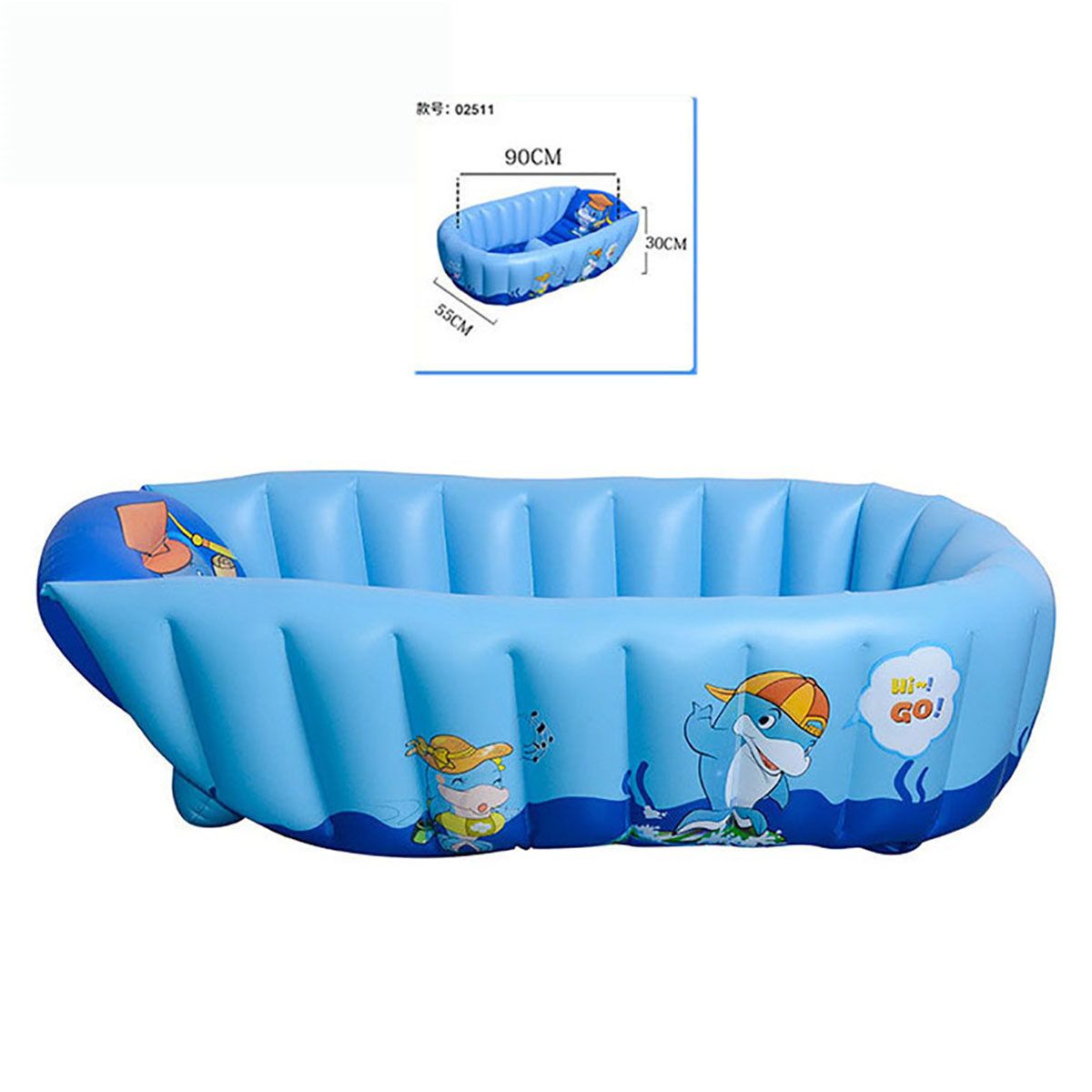 Baby Inflatable Bath Tub PVC Tubs Shower Bath Tub Set Portable Bathtub Children 's Household Small Baby Supplies Products Green