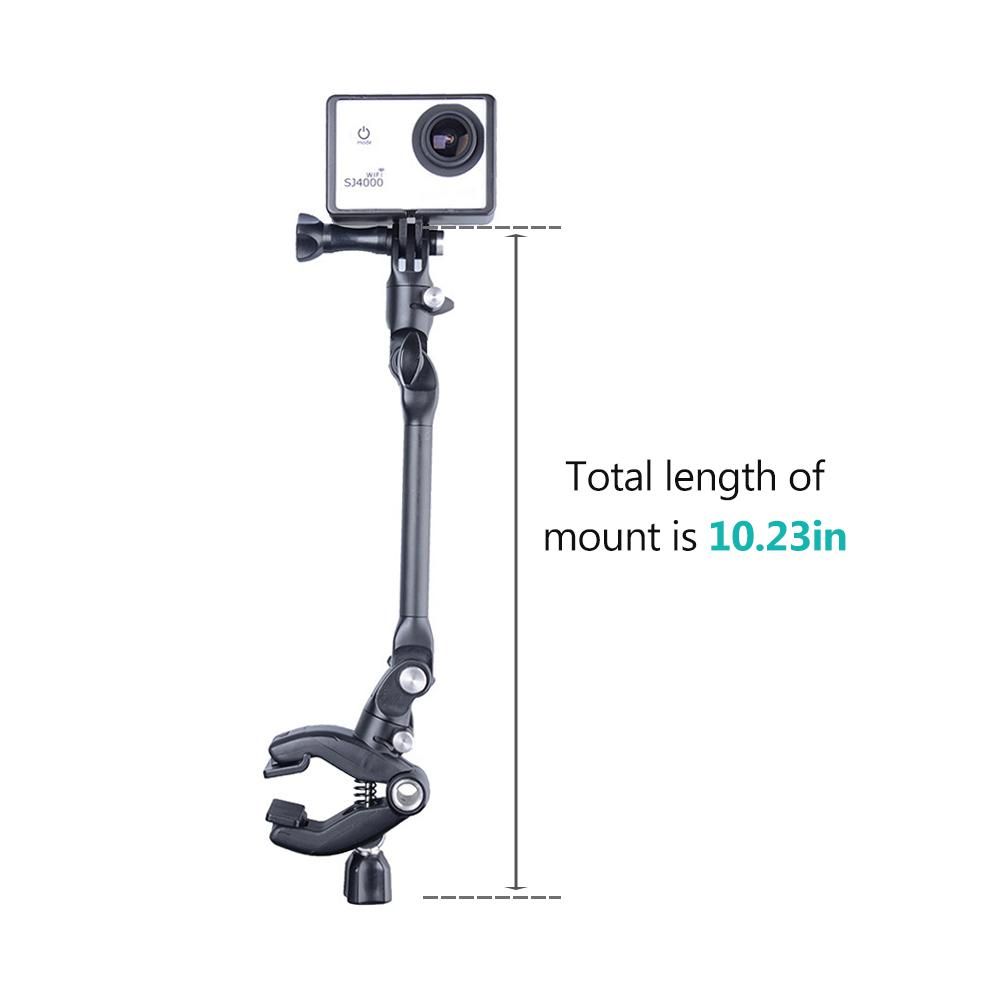 10-inch Articulating Arm Camera Mount with 3.3cm/1.3in Clamp Capacity 360°Adjustable Magic Arm Replacement for Gopro Xiaoyi Sjcam AEE