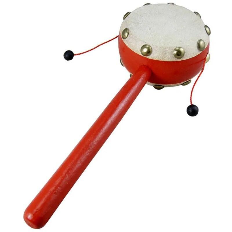 Chinese Traditional Children Toys Rattle Drum Noise Maker Musical Baby Toys Rattle Drum Funny Different Styles For Kids