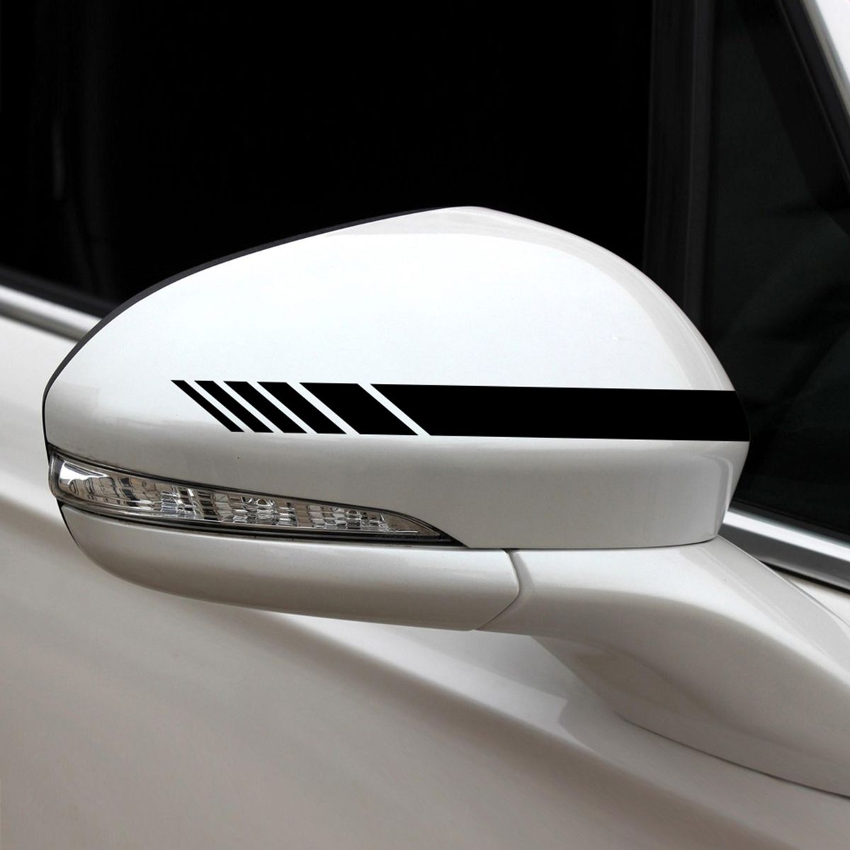 5Pcs Car Side Door Body Hood Rearview Mirror Decal Stripes