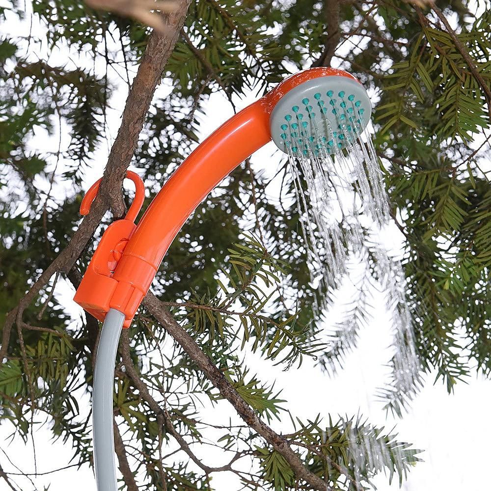 Portable Camping Shower with 20L Collapsible Water Bucket Outdoor Shower Pump Rechargeable Shower Head for Camping Hiking Traveling Backpacking