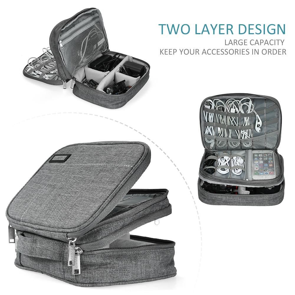 Portable Travel Makeup Bag Case Toiletry Cosmetics Bag Organizer Electronics Camera Bag