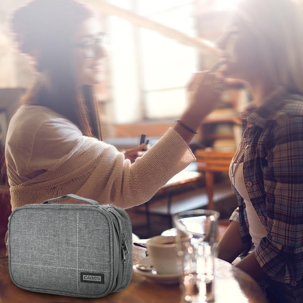Portable Travel Makeup Bag Case Toiletry Cosmetics Bag Organizer Electronics Camera Bag