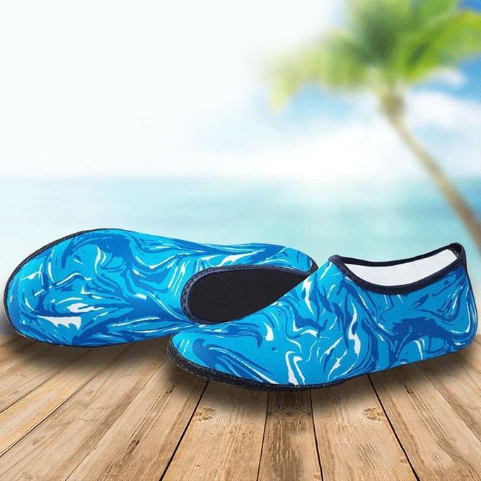 Soft Water Shoes Stretchy Aqua Socks Yoga Swim Shoe Dive  Blue L