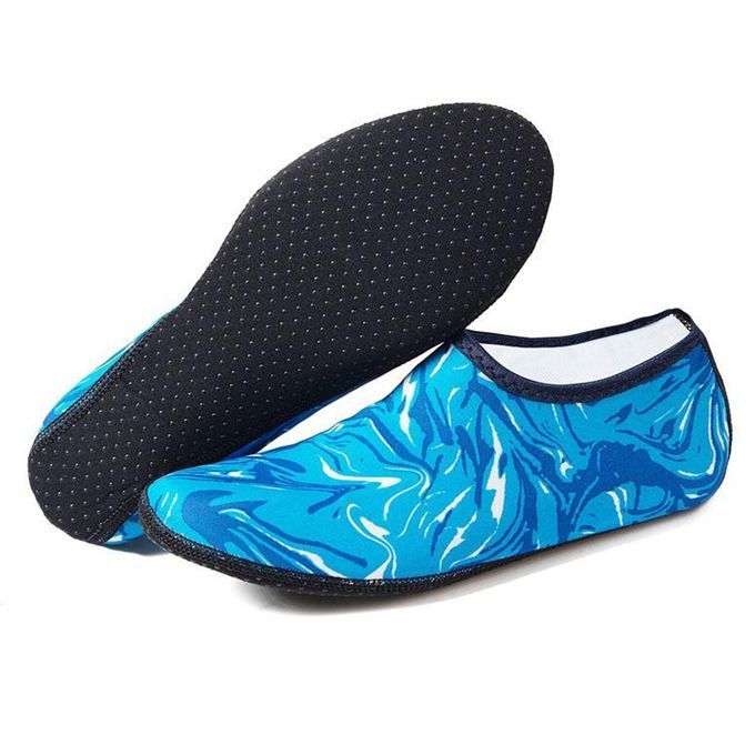 Soft Water Shoes Stretchy Aqua Socks Yoga Swim Shoe Dive  Blue L