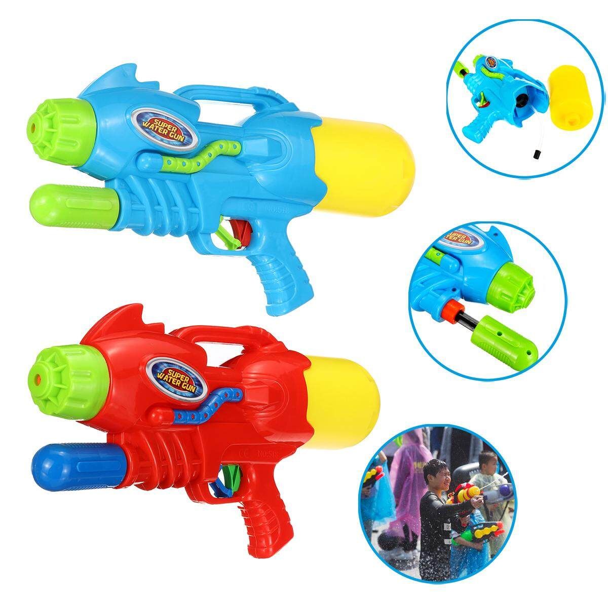 Blue/Red High Water Soakers 800ML Capacity Large Range Water Soakers