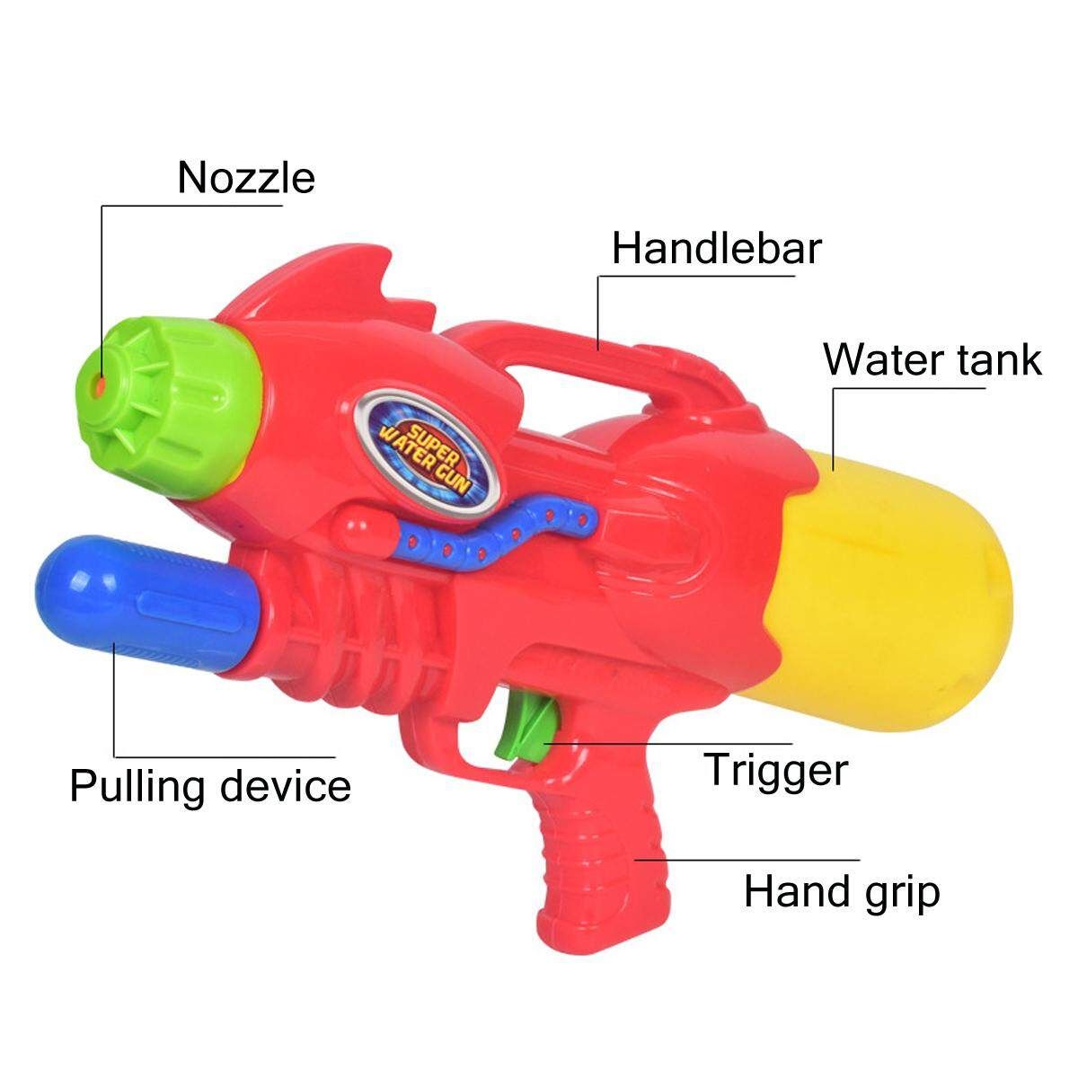 Blue/Red High Water Soakers 800ML Capacity Large Range Water Soakers
