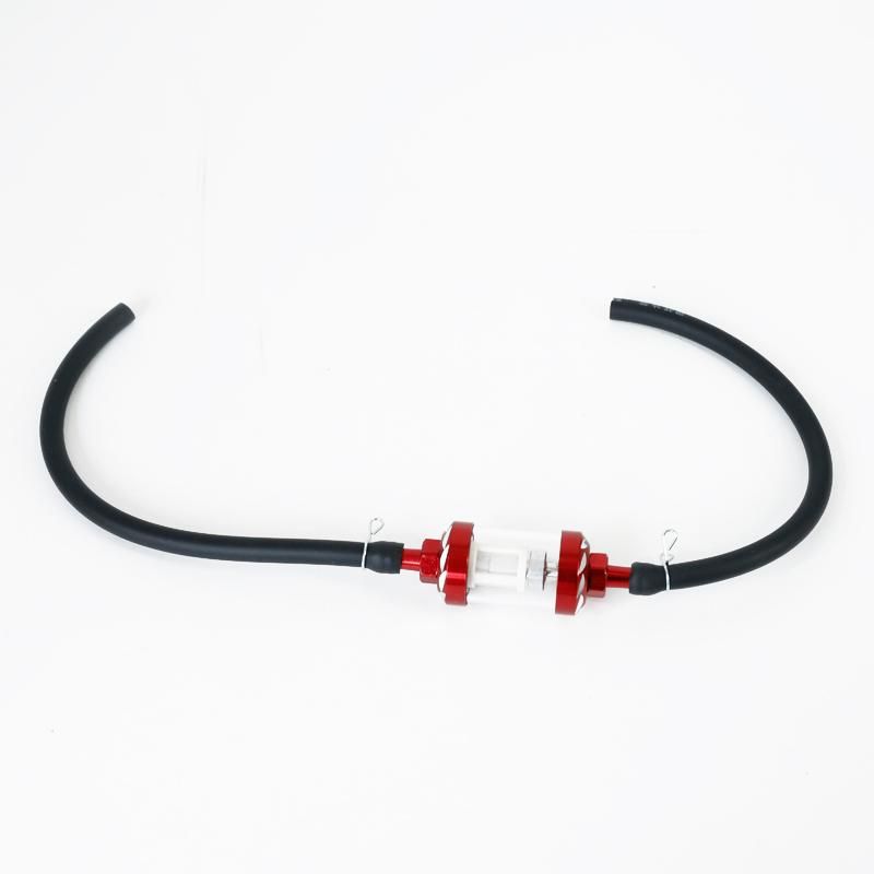 Color 8mm Motorcycle Inner  Filter Gasoline Filters + Petrol  Line Hose + Clips Moto Scooter Dirt Bike