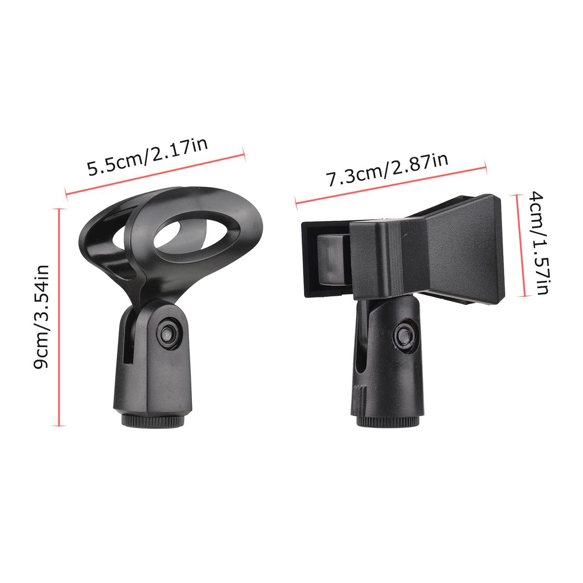 Dual Purpose Microphone Tripod Stand With 2 Mic Clips