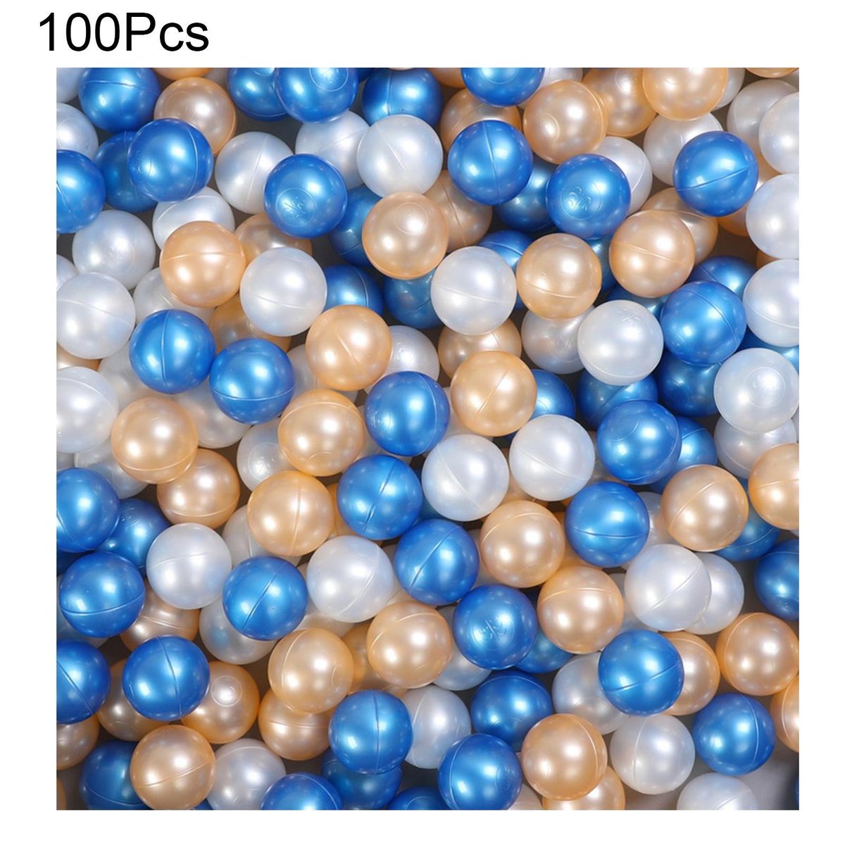 100Pcs Pit Balls Colorful Design Ocean Balls Blue White
