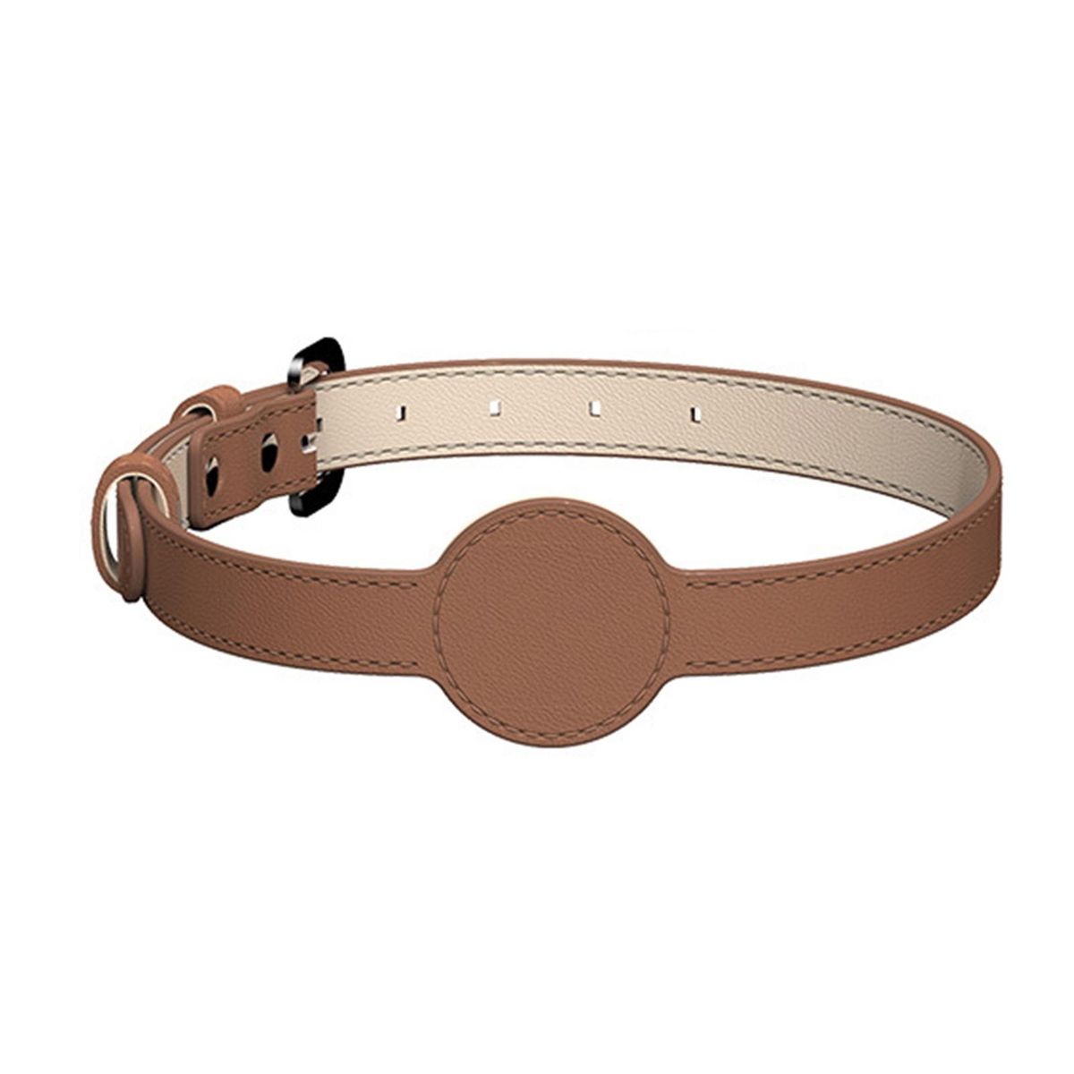 Waterproof Cat Collar Stylish Feline Gps Collar Waterproof for Airtag Brown