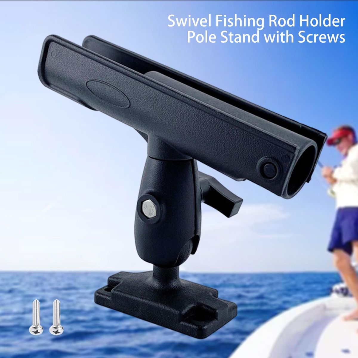 Fishing Rod Rest Swivel Fishing Rod Holder Pole Stand with Screws