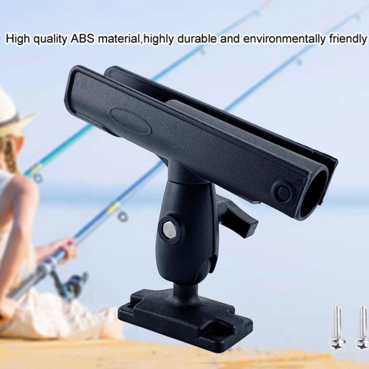 Fishing Rod Rest Swivel Fishing Rod Holder Pole Stand with Screws