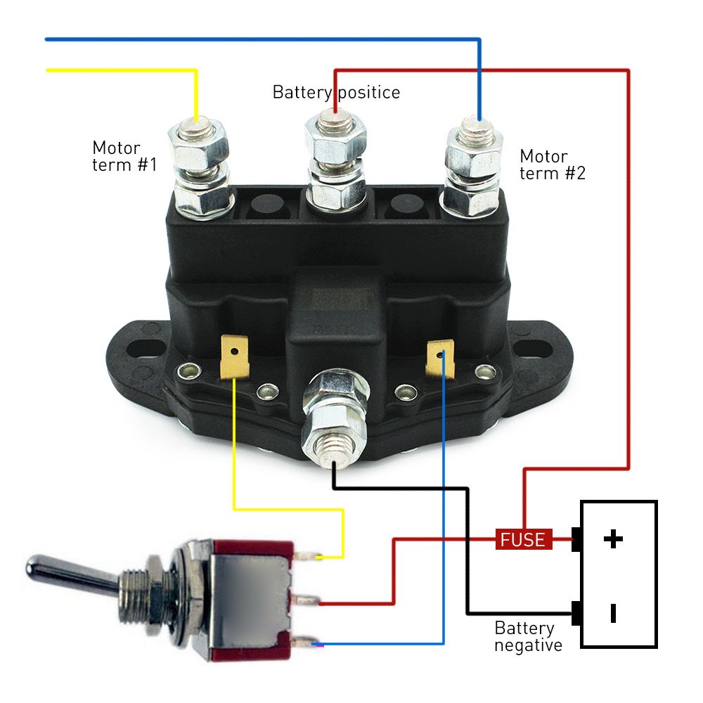 Relay  Winch Motor Reversing Solenoid Switch 12 Volt