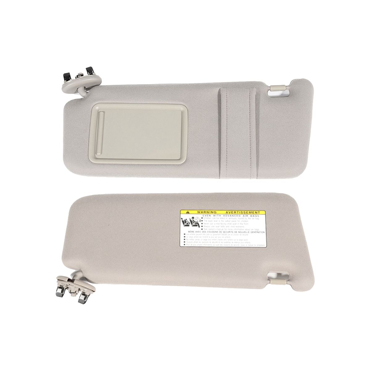 Beige Car Sun Visor Shade Pair Left & Right for Toyota Camry 2007-2011 Without Sunroof and Lights