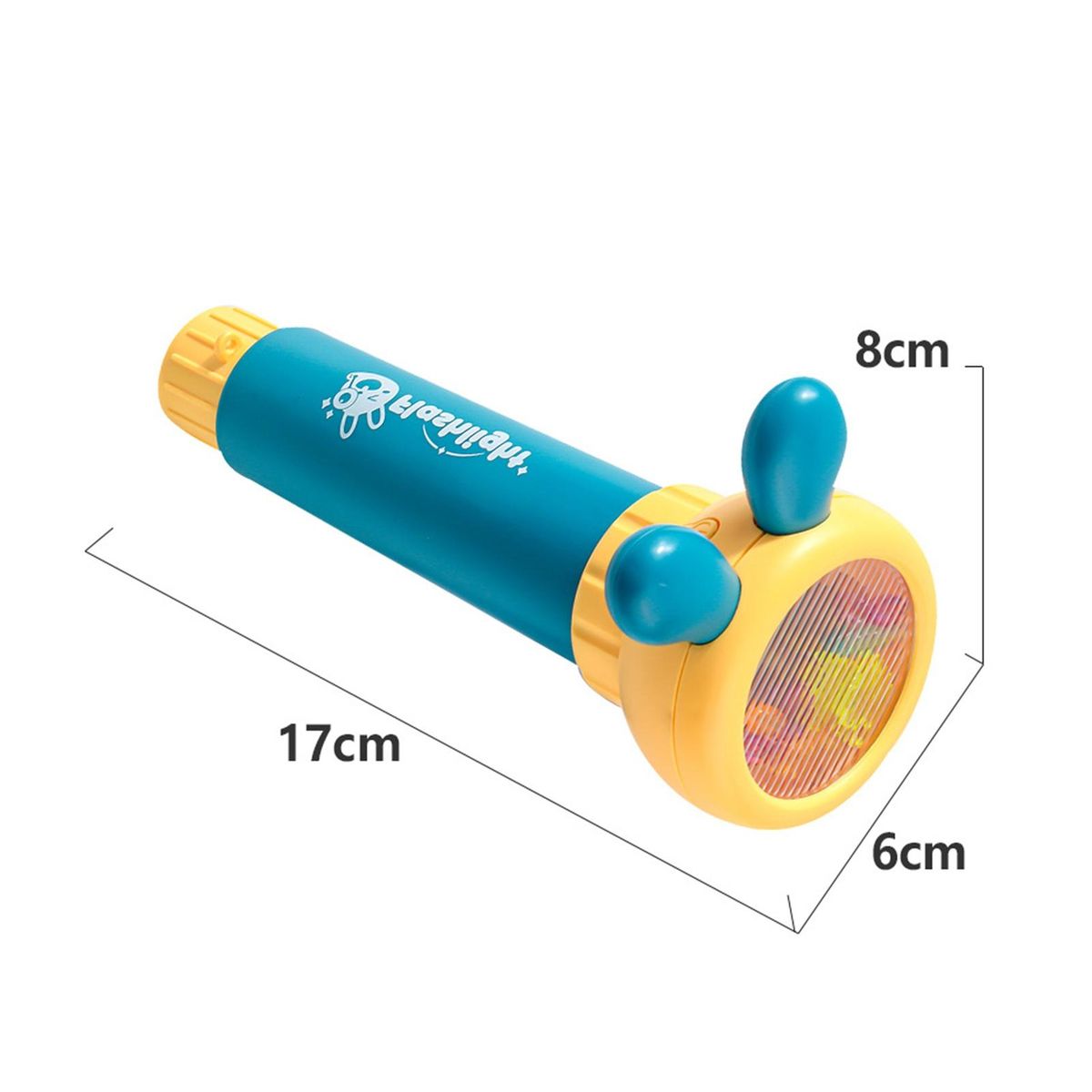Kaleidoscope Projection Lamp for Children Kaleidoscope Flashlight Toy Cyan