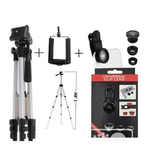Tripod Stand Holder With Clip Lens