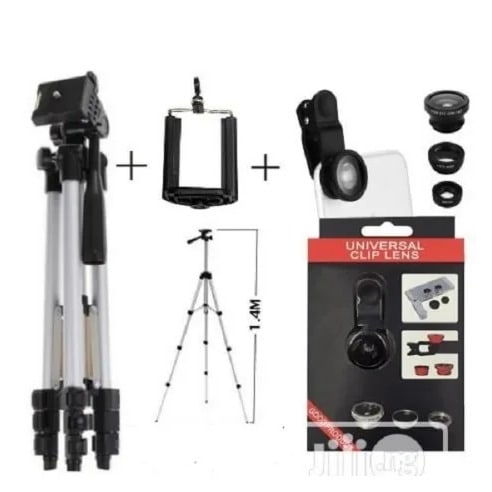 Tripod Stand Holder With Clip Lens