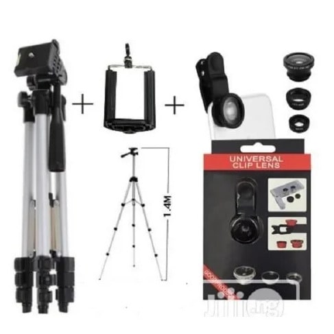 Tripod Stand Holder With Clip Lens
