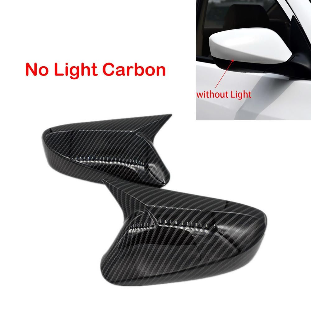 For Hyundai Veloster 2012-2017 Car Rear View Mirror Cover Exterior Accessoires Ox Horn Side Shell Reverse Caps Trim Carbon Fiber