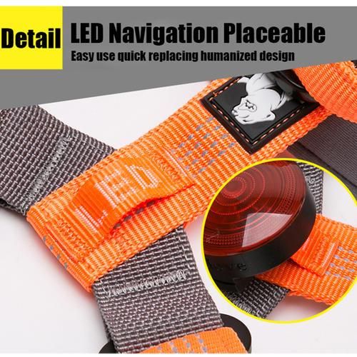 Pet Harness Adjustable Reflective Nylon With Collar Leash Light Neoprene Padded Hiking Running Dropshipping