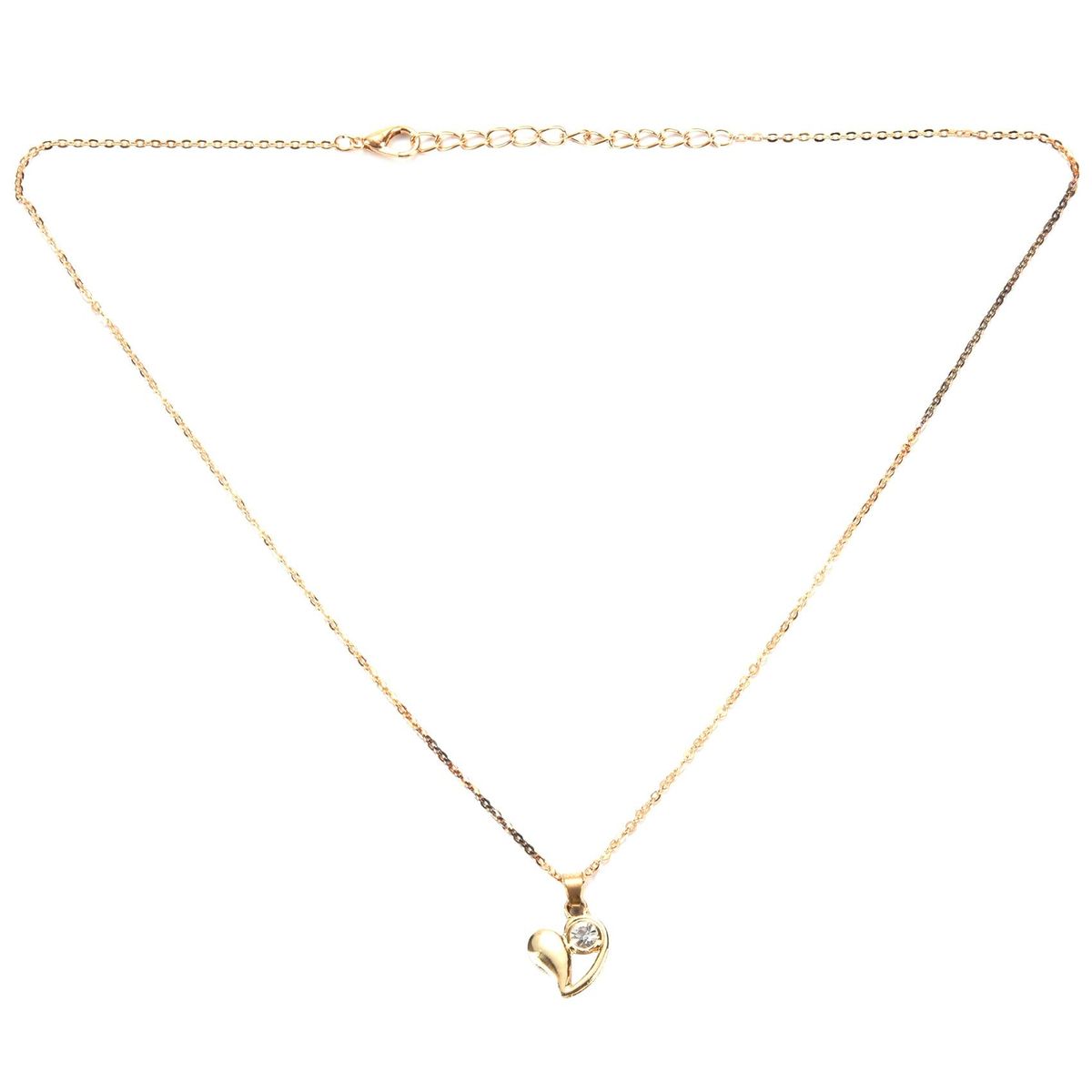 Gold Color Simulated Pearl Jewelry Suit For Women Heart Key