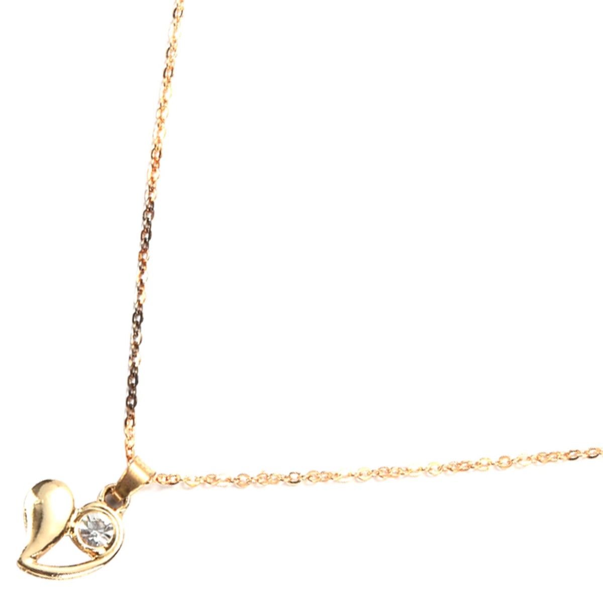 Gold Color Simulated Pearl Jewelry Suit For Women Heart Key