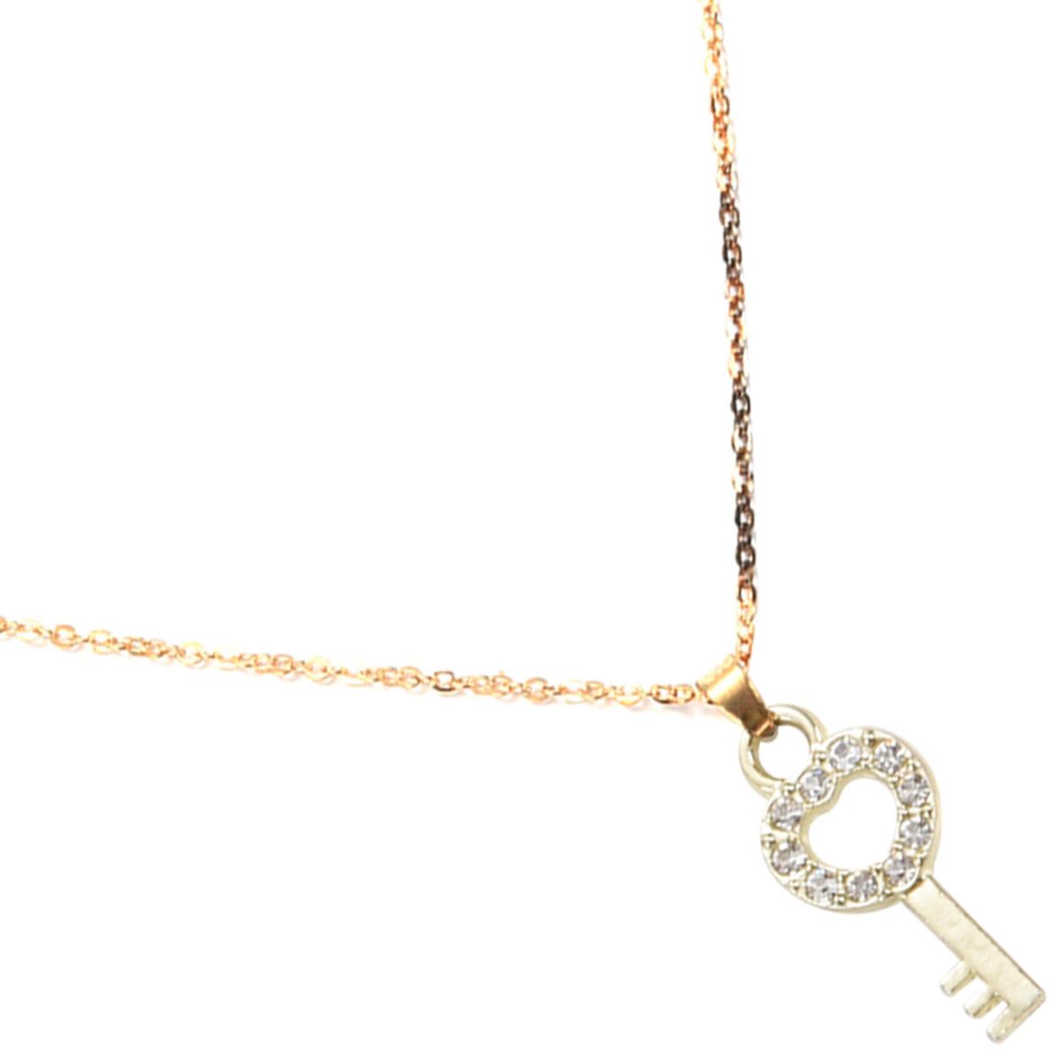 Gold Color Simulated Pearl Jewelry Suit For Women Heart Key