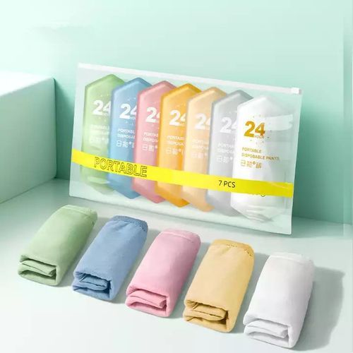 7PCS Travel Disposable Woman Underwear Cotton Panties