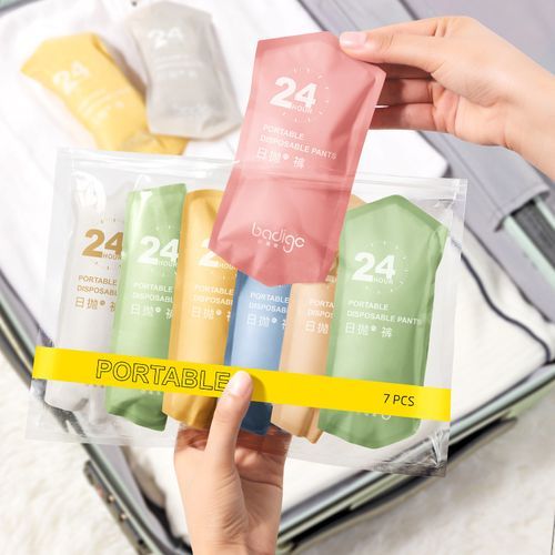7PCS Travel Disposable Woman Underwear Cotton Panties