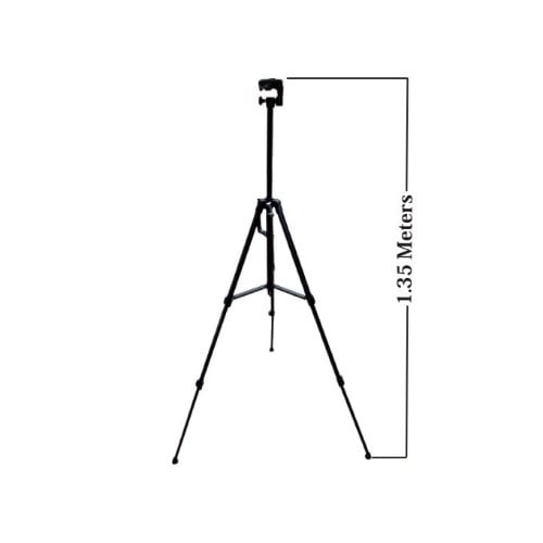 3366 Tripod Stand For Phones And Camera With Phone Holder And Bag - Black