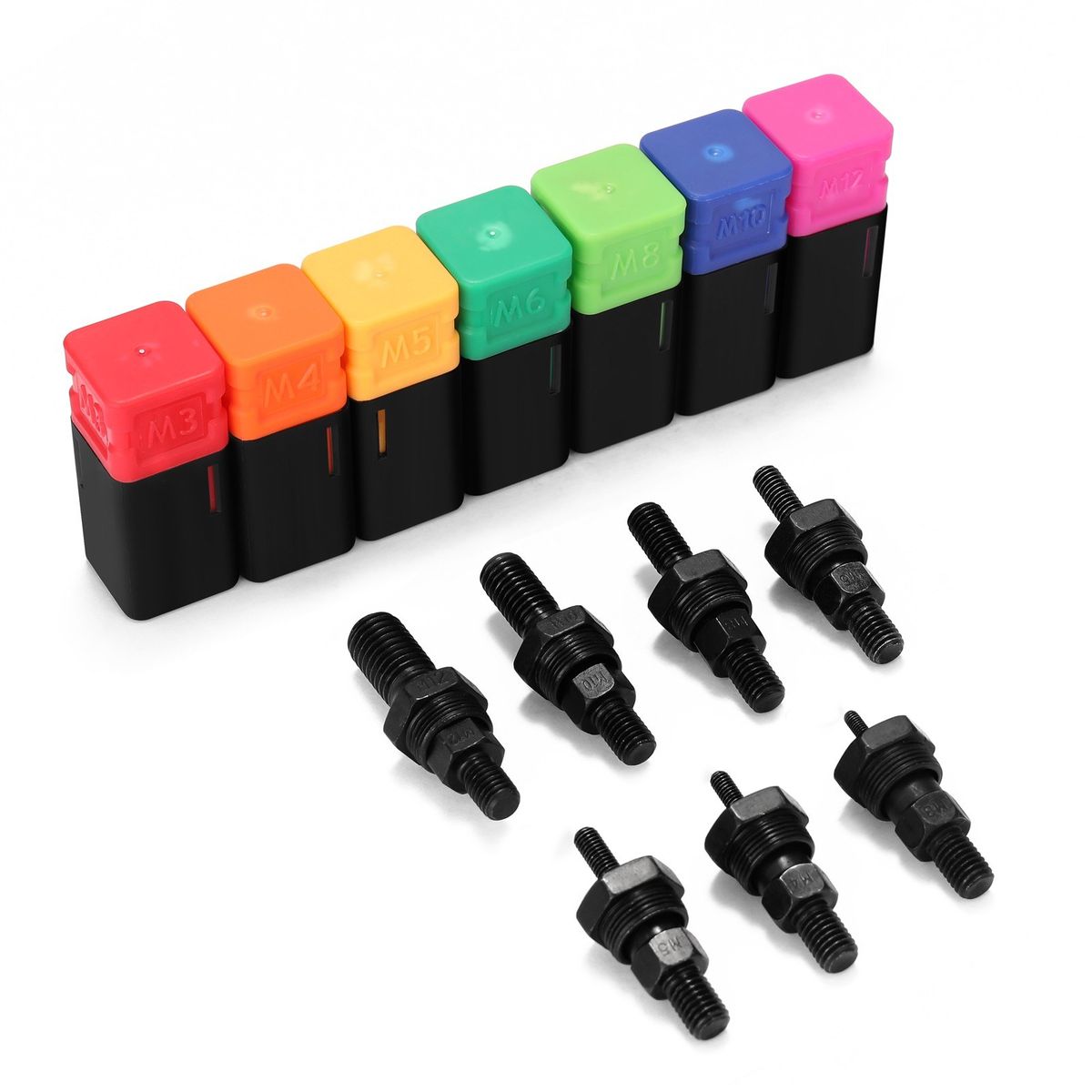 7pcs Riveter Machine Accessory Threaded Mandrel Rivet Nut