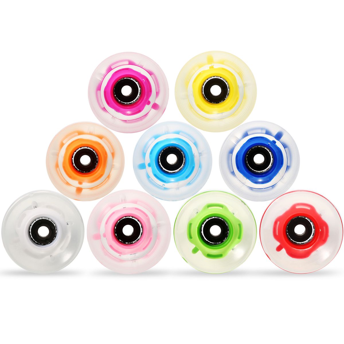4pcs Skateboard Wheels LED Light UP Replacement Wheels