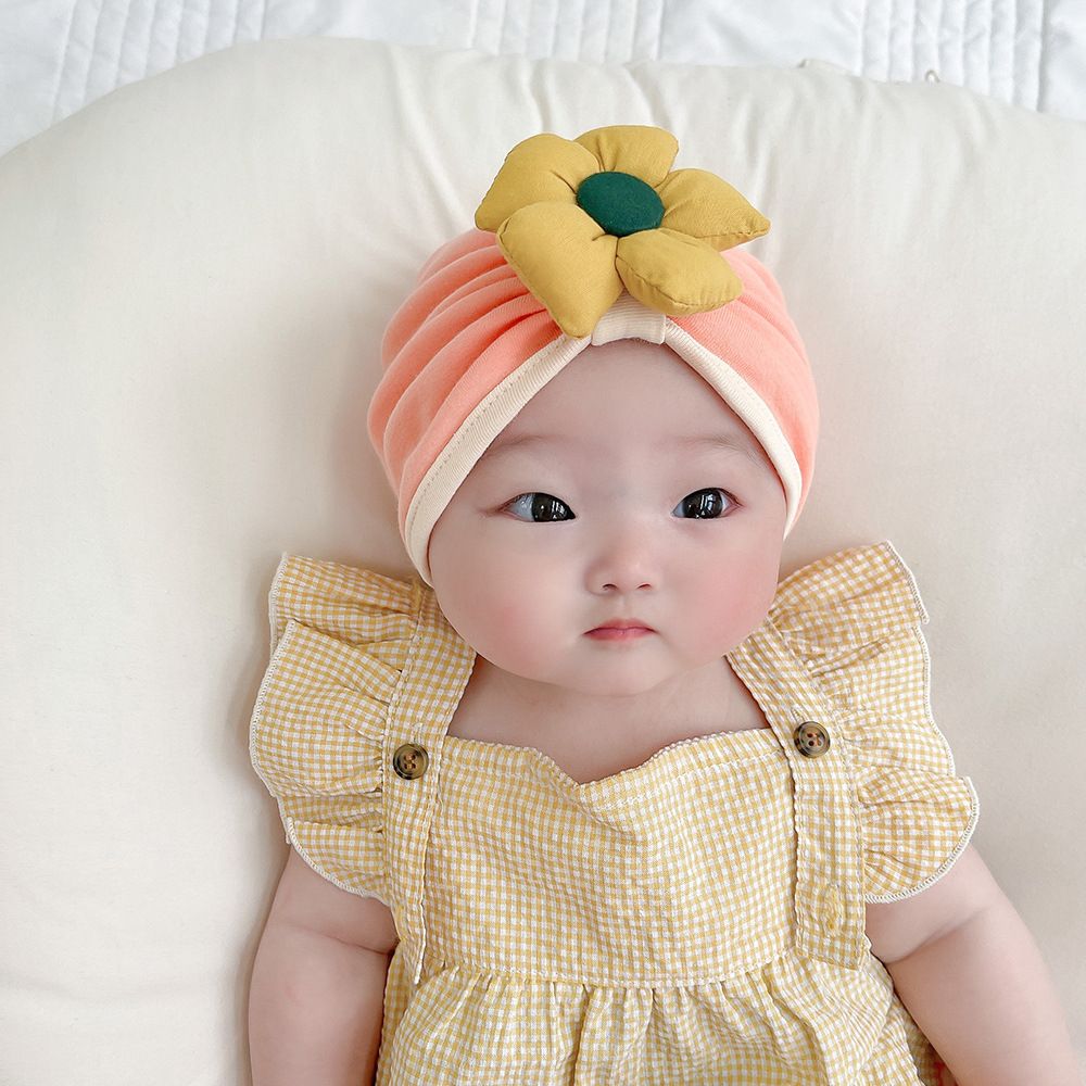 Newborn Baby Girl Hat Cotton Stretchy Flower Infant 0-1 Year