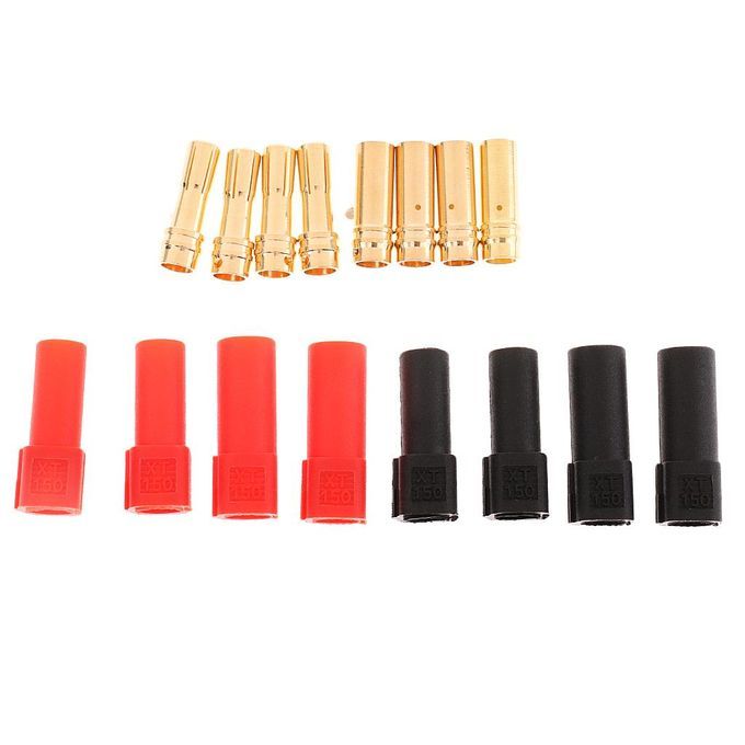 4 Pairs RC Model Golden Banana Connector XT150 Female Male Plugs For