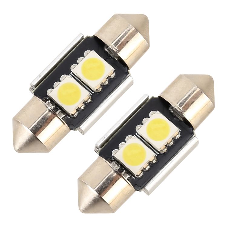 10 PCS 31mm DC12V / 1.7W / 7000K / 70LM Car Reading Lamp