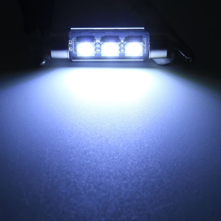 10 PCS 31mm DC12V / 1.7W / 7000K / 70LM Car Reading Lamp