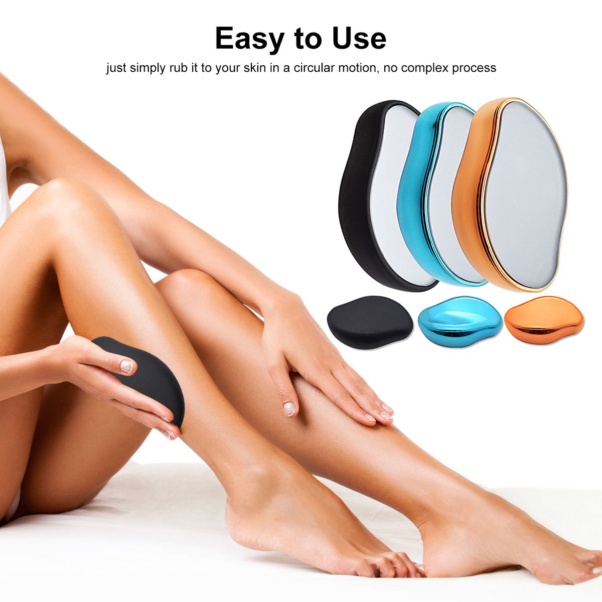 Painlessl Manua Hair Removal Eraser Skin Exfoliator Tool