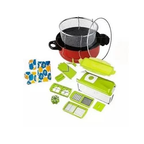 12 Precision Cutting Tool + Manual Deep Fryer  & 3 In 1 Apron