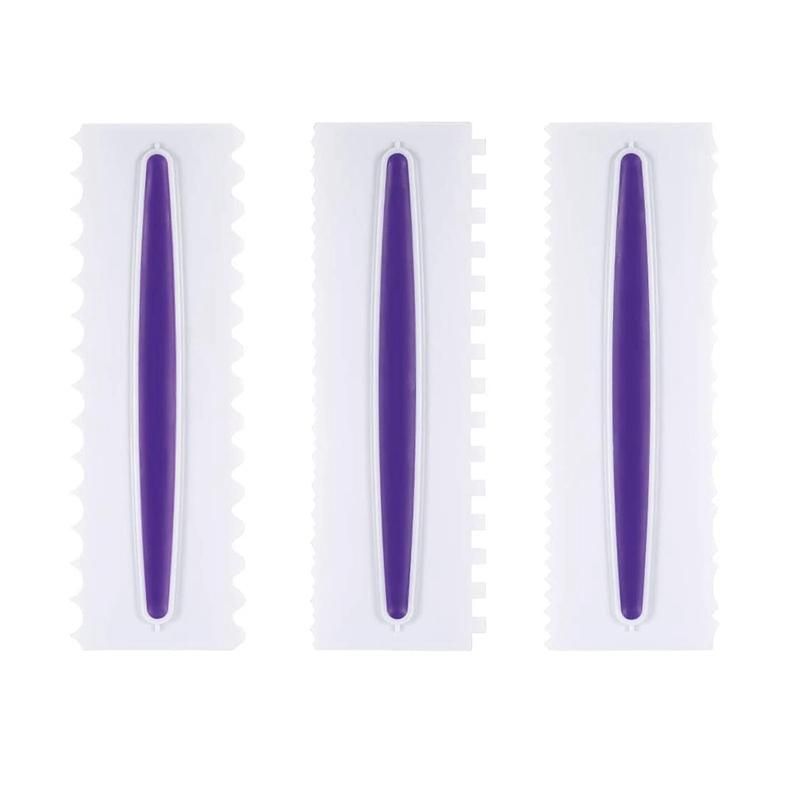 6 Pcs Decorating Comb and Icing Smoother Mousse Butter Cream Cake Edge Tools,Sawtooth Scraper for Butter Cream Cake