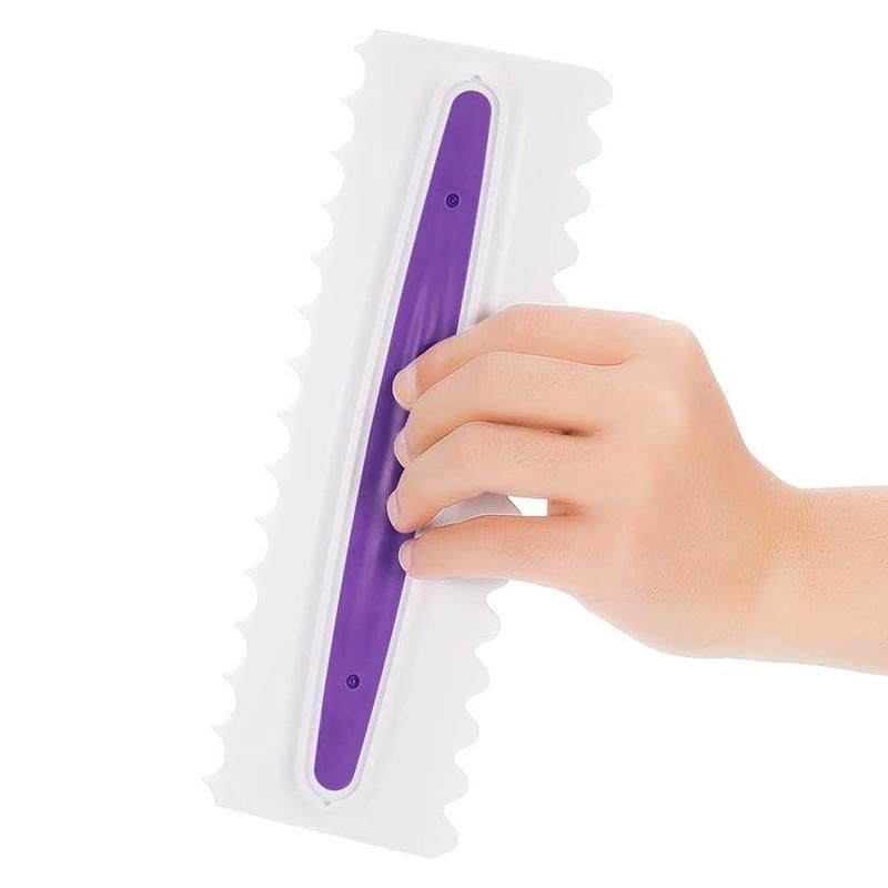 6 Pcs Decorating Comb and Icing Smoother Mousse Butter Cream Cake Edge Tools,Sawtooth Scraper for Butter Cream Cake